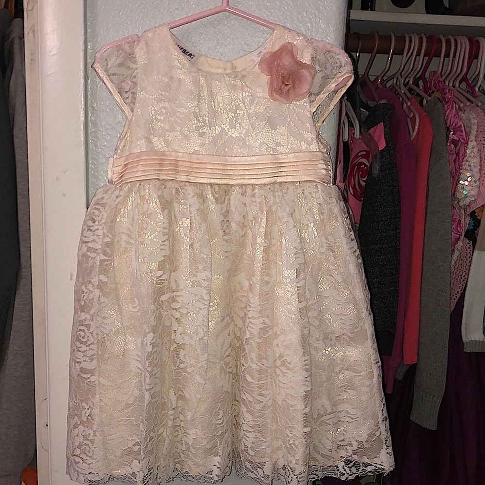 24m white Lacey dress